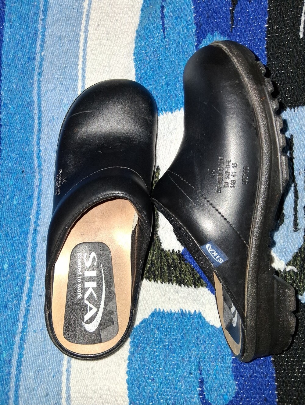 Sika Black Slip-On Work Clogs Size 40